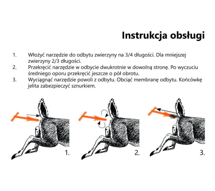 Świderek do obrabiania odbytu zwierzyny RealHunter