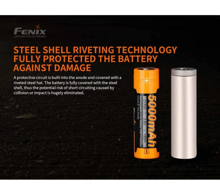 Akumulator Li-Ion 21700 3,6V Fenix ARB-L21U (5000 mAh)