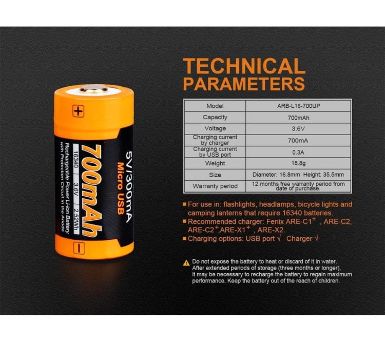 RCR123 3,6V Fenix USB ARB-L16UP (700 mAh) (4).jpg