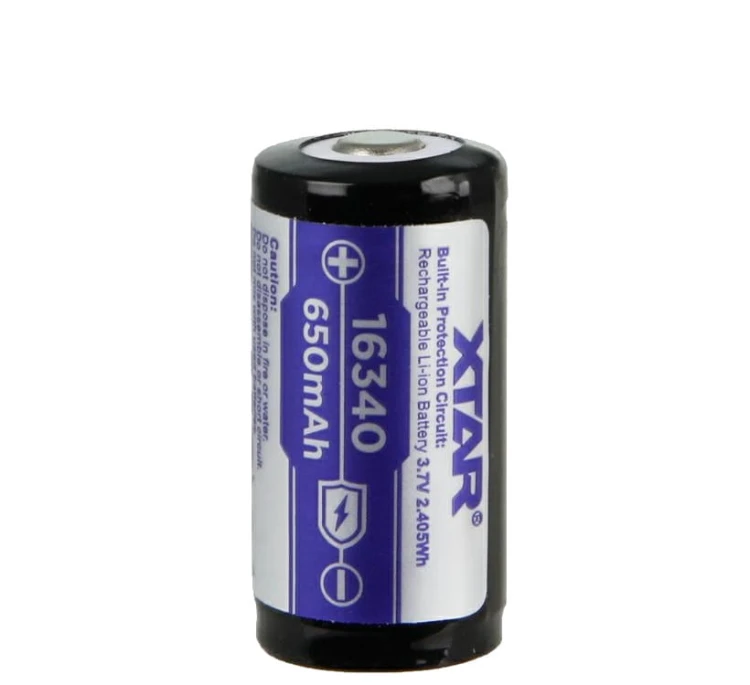 Akumulator Li-Ion 16340 RCR 3,7V XTAR (650 mAh)