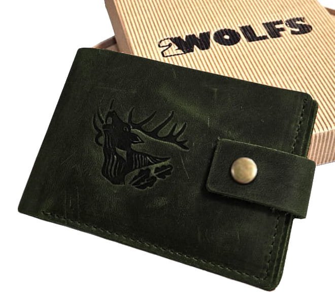Portfel 2wolfs JAGER - Zielony
