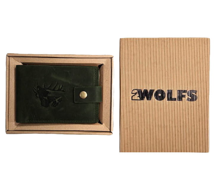 Portfel 2wolfs JAGER - Zielony