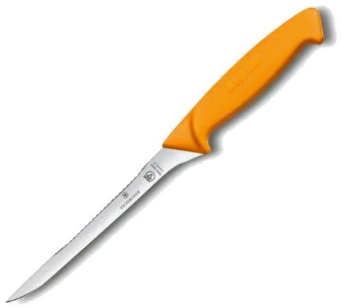 Nóż do filetowania ryb Victorinox SWIBO (16cm) elastyczny, ostrze ząbkowane 5.8448.16