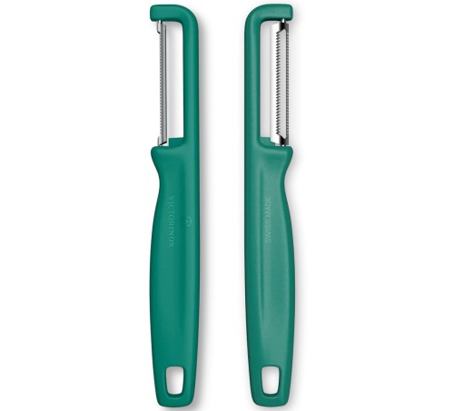 Obieraczka dwustronna Victorinox Iota 6.0943.4 ząbkowana - Zielony (2).jpg