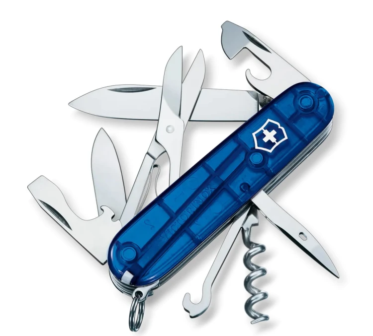 Scyzoryk Victorinox Climber 1.3703.T2 (91mm) - Niebieski przezroczysty