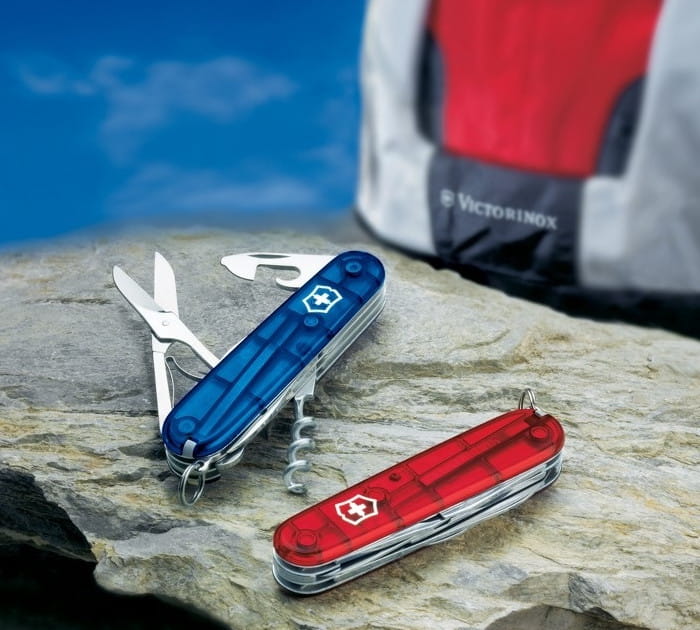 Scyzoryk Victorinox Climber 1.3703.T2 (91mm) - Niebieski przezroczysty