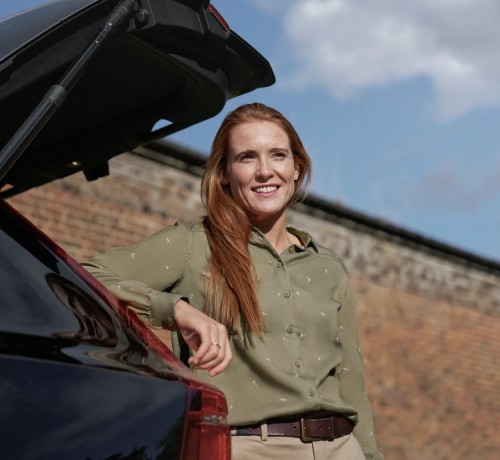 Koszula damska Härkila Abigail - Dust Green;Flying Ducks (3).jpg