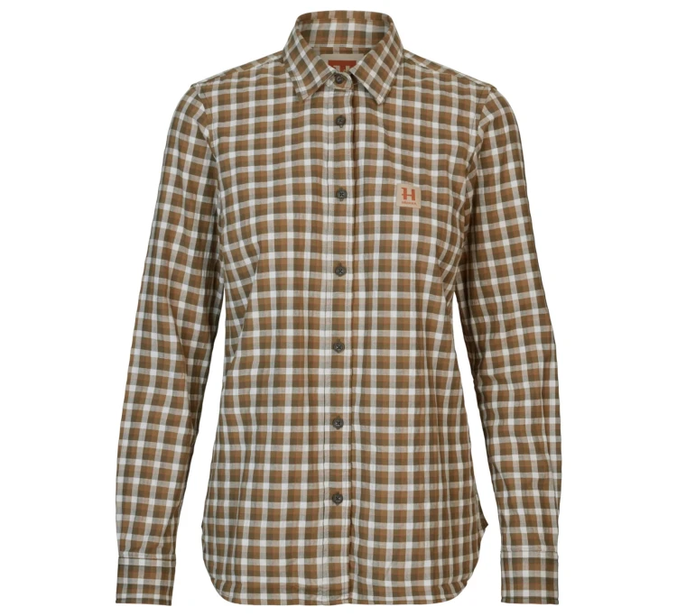 Koszula damska Härkila Fjell - Dark Olive Check (1).jpg