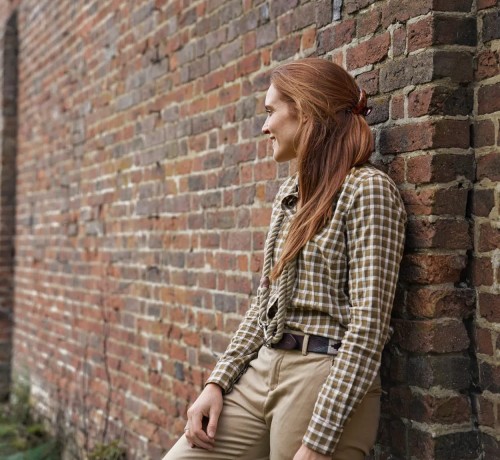 Koszula damska Härkila Fjell - Dark Olive Check