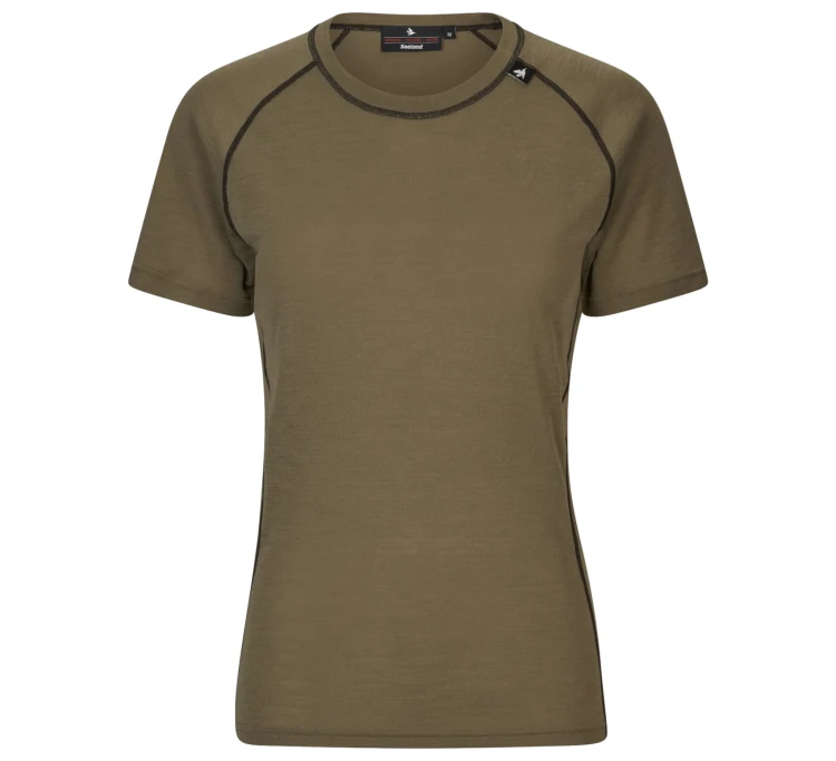 Koszulka damska Seeland Apex Aia Merino S/S - Covert Green