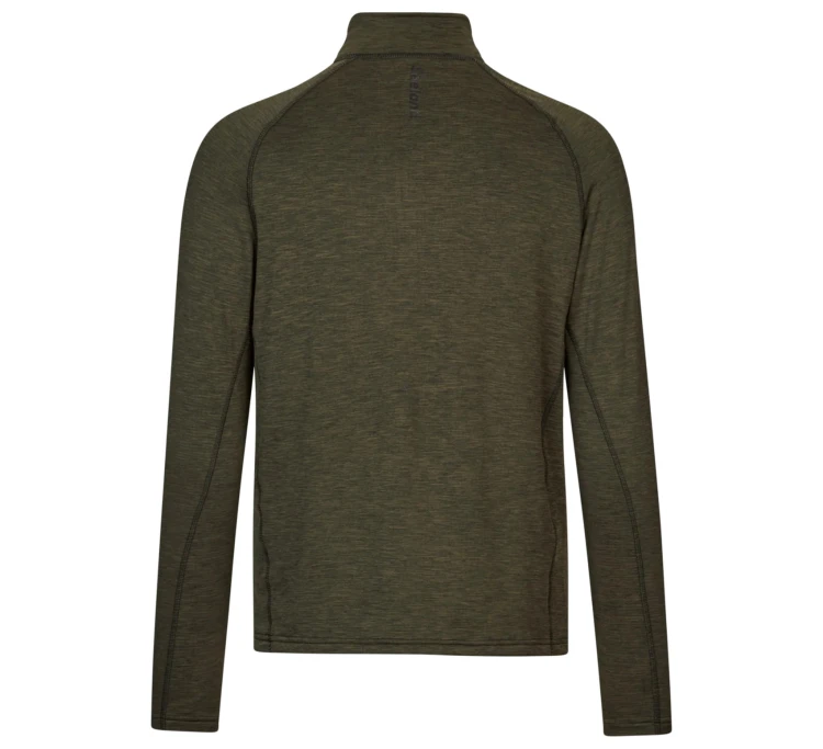 Koszulka Seeland Peak Half Zip L/S - Pine Green Melange