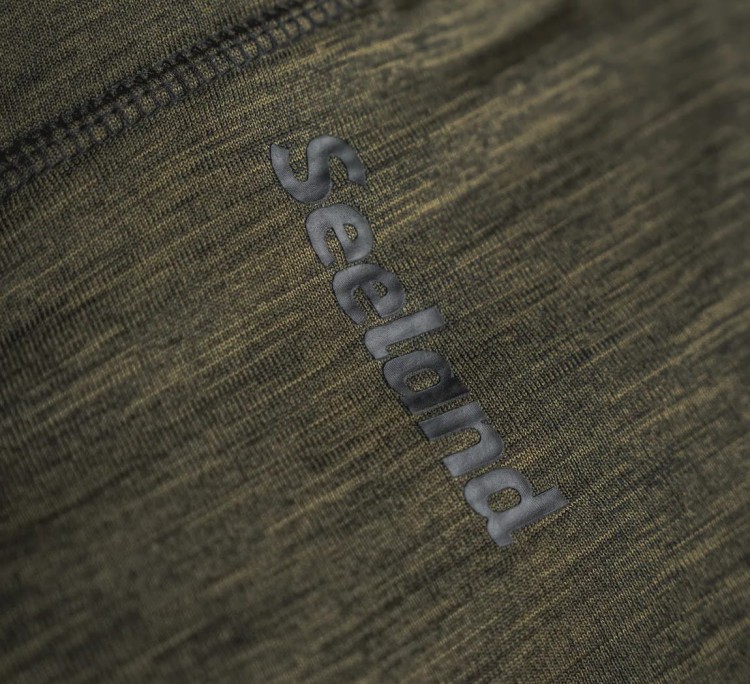 Koszulka Seeland Peak Half Zip LS - Pine Green Melange (10).jpg