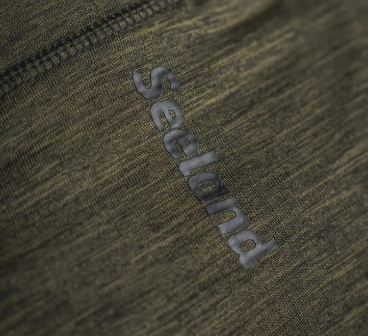 Koszulka Seeland Peak Half Zip L/S - Pine Green Melange