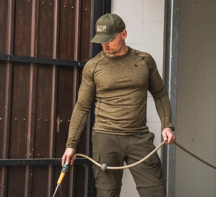 Koszulka Seeland Peak L/S - Pine Green Melange