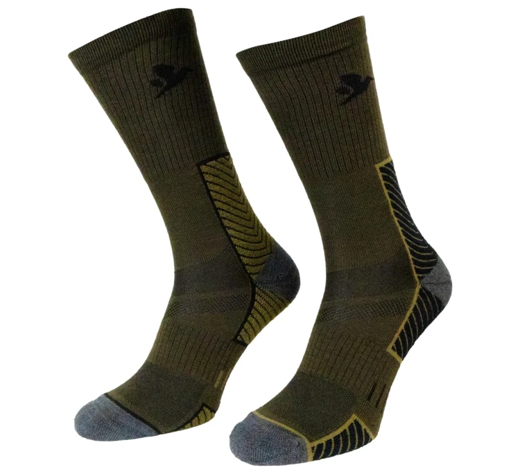 Skarpety Seeland Field Merino (2-pack) - Pine Green/Military Olive