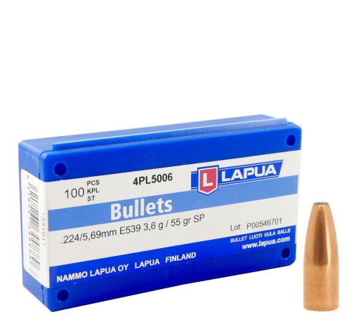 Pociski Lapua .22 (.224) SP 3,6g/55gr (100) (4PL5006)