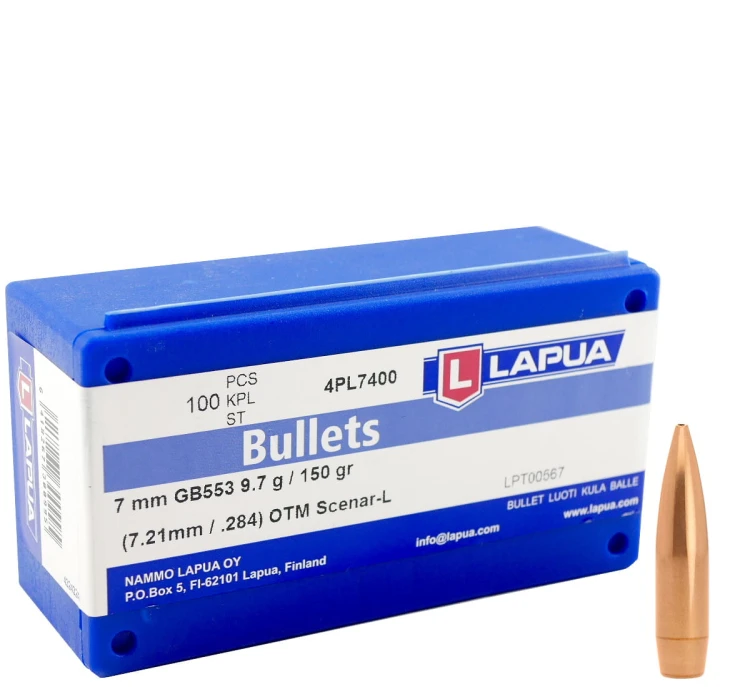 Pociski Lapua 7mm (.284) OTM SCENAR-L 9,7g/150gr (100) (4PL7400)