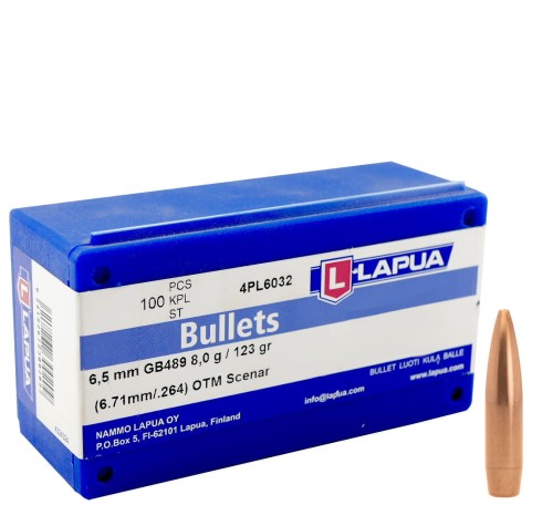 Pociski Lapua 6,5mm (.264) OTM SCENAR 8,0g/123gr (100) (4PL6032)