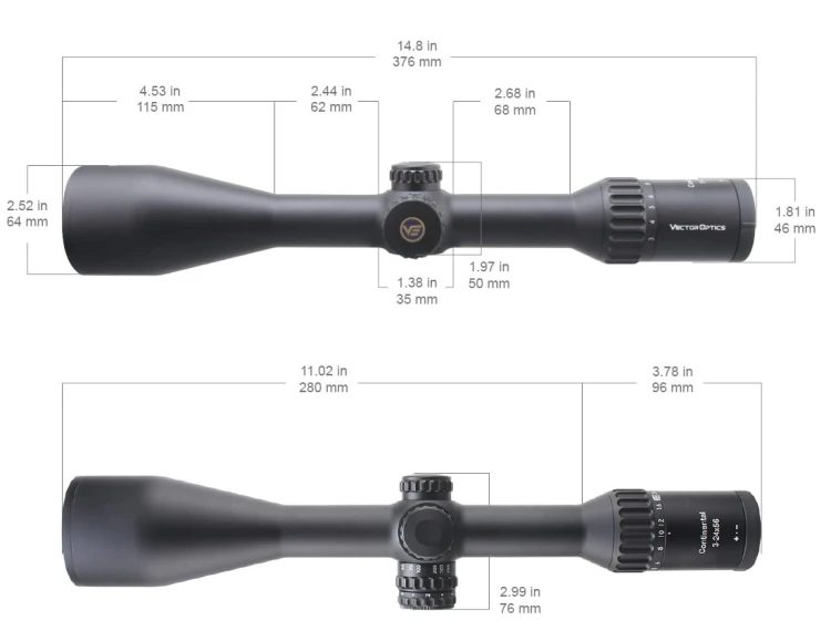 Luneta Vector Optics Continental x8 3-24x56i Fiber ED - SFP - G4 - SCOL-64