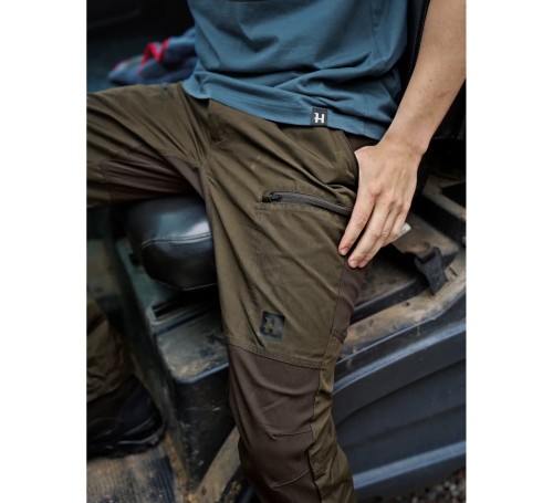 Spodnie Härkila Fjell - Willow Green/Shadow Brown