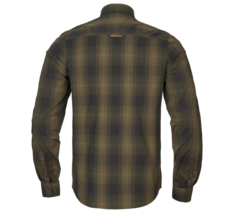 Koszula Härkila Akkan L/S - Willow Green/Shadow Brown