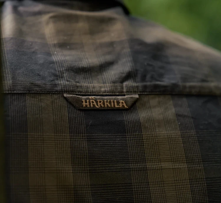 Koszula Härkila Akkan L/S - Willow Green/Shadow Brown