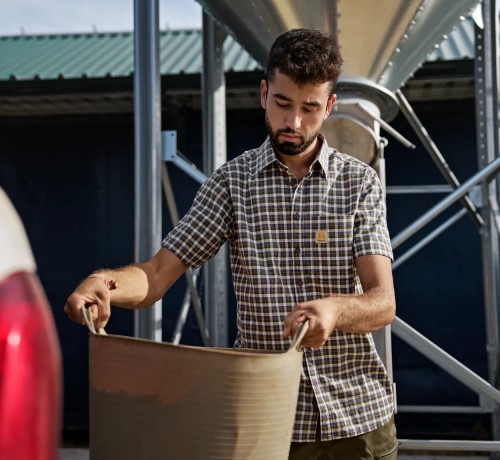 Koszula Härkila Fjell SS - Naval Blue Check (3).jpg