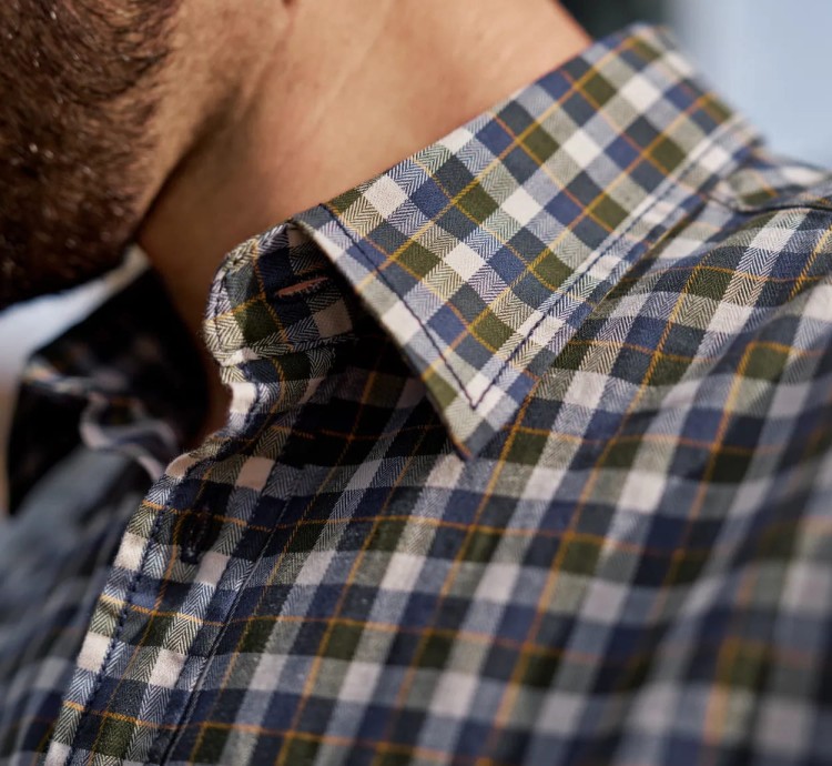 Koszula Härkila Fjell SS - Naval Blue Check (5).jpg