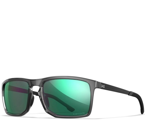 Okulary Wiley X AXE - Captivate Polarized Green Mirror/Gloss Crystal Grey (AC6AXE07)