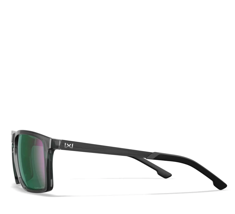 Okulary Wiley X AXE - Captivate Polarized Green Mirror/Gloss Crystal Grey (AC6AXE07)
