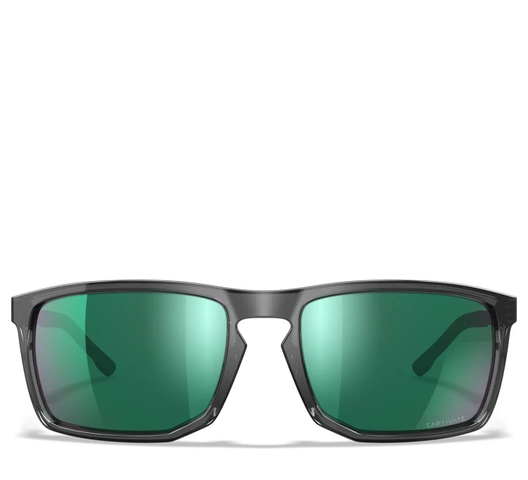 Okulary Wiley X AXE - Captivate Polarized Green Mirror/Gloss Crystal Grey (AC6AXE07)