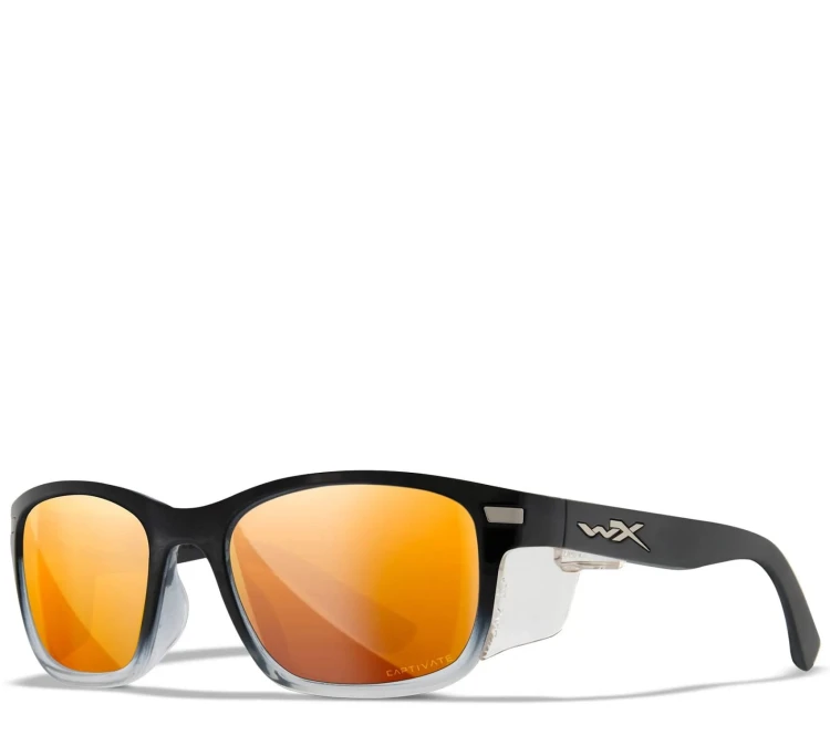 Okulary Wiley X HELIX - Captivate Polarized Bronze Mirror/Gloss Black Fade to Clear Crystal (AC6HLX04)