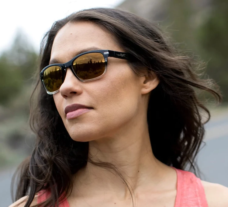 Okulary Wiley X HELIX - Captivate Polarized Bronze Mirror/Gloss Black Fade to Clear Crystal (AC6HLX04)