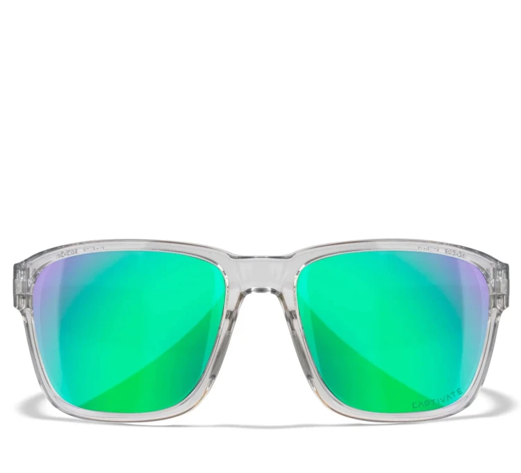 Okulary Wiley X TREK - Captivate Polarized Green Mirror/Gloss Crystal Light Grey (AC6TRK07)