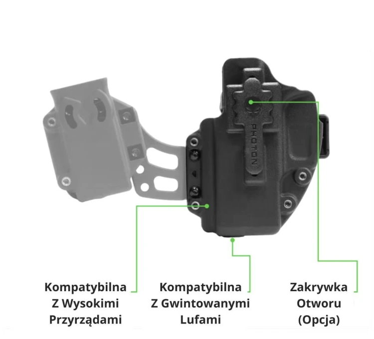 Kabura Alien Gear PHOTON IWB/OWB - HS-H11 HELLCAT (bez latarki)