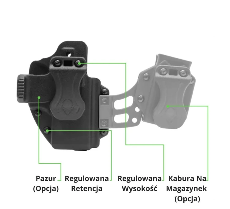 Kabura Alien Gear PHOTON IWB/OWB - HS-H11 HELLCAT (bez latarki)