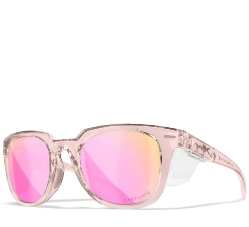 Okulary damskie Wiley X ULTRA - Captivate Polarized Rose Gold Mirror/Gloss Crystal Blush (AC6ULT10)