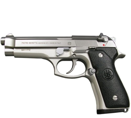 Pistolet Beretta 92 FS INOX ITALY GG kal.9mm Para (okładziny gumowe)