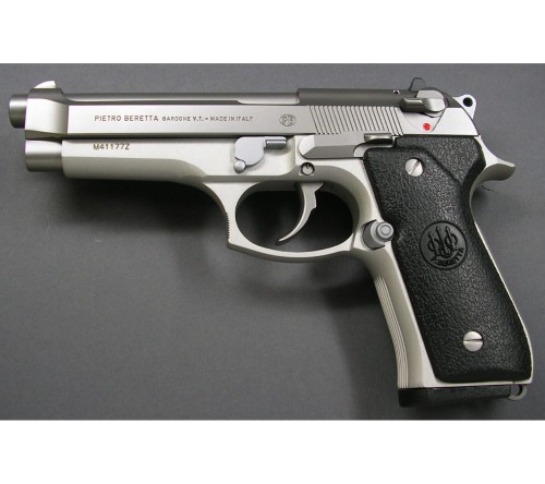 Pistolet Beretta 92 FS INOX ITALY GG kal.9mm Para (okładziny gumowe)