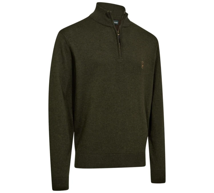 Sweter Deerhunter Harrington 1/2-Zip 8119 - Forest Ember Melange