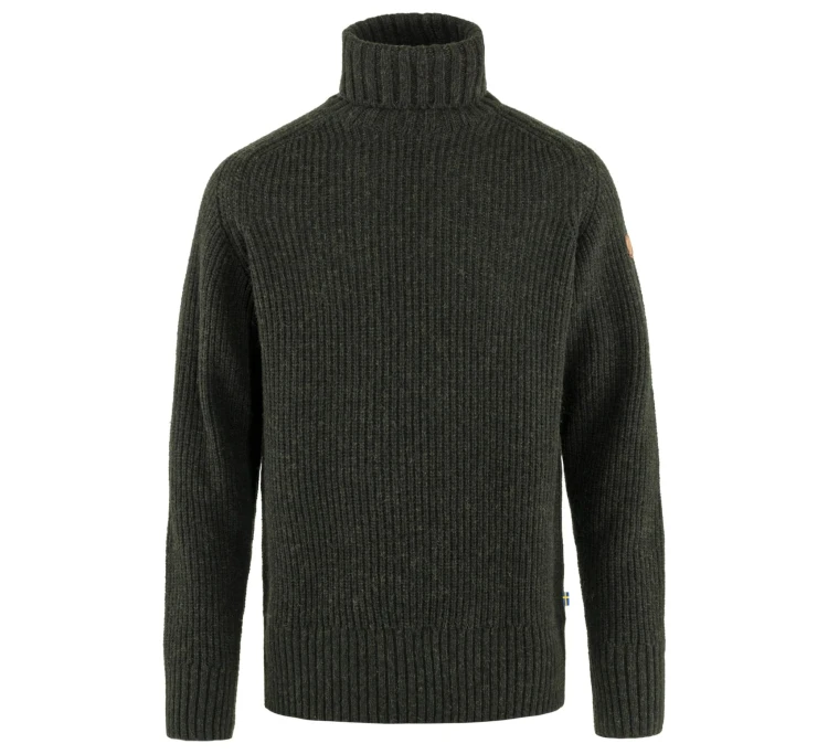 Sweter Fjällräven Övik Roller-Neck 87072 - Dark Olive (633)