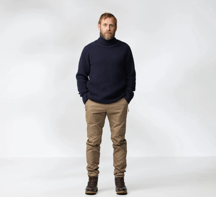 Sweter Fjällräven Övik Roller-Neck 87072 - Dark Olive (633)