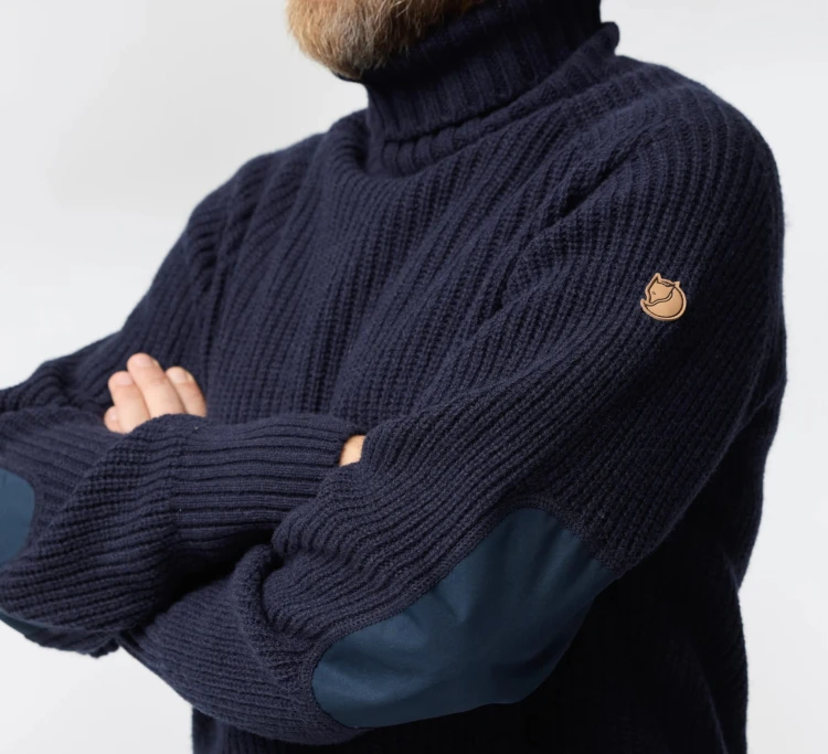 Sweter Fjällräven Övik Roller-Neck 87072 - Dark Olive (633)