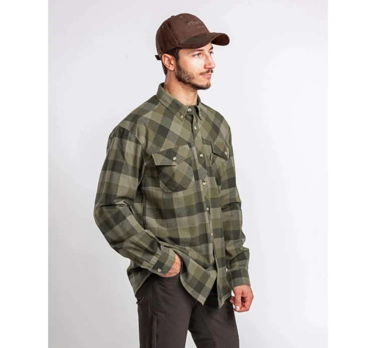 Koszula Pinewood Lumbo 9525 - Olive/Suede Brown