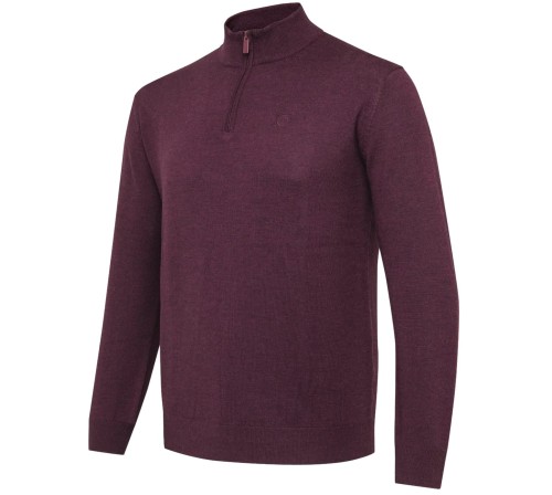 Sweter Beretta Merino Half Zip PU731 - Cordovan Spirit