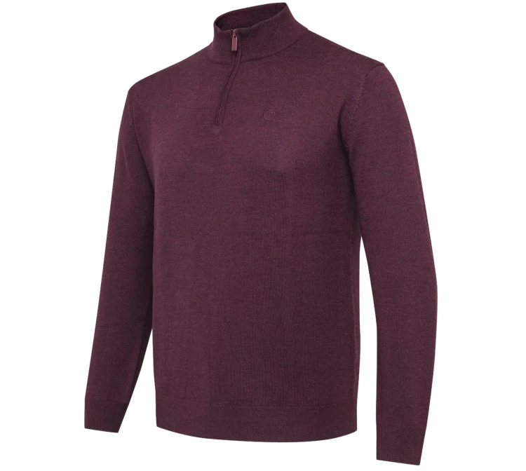 Sweter Beretta Merino Half Zip PU731 - Cordovan Spirit