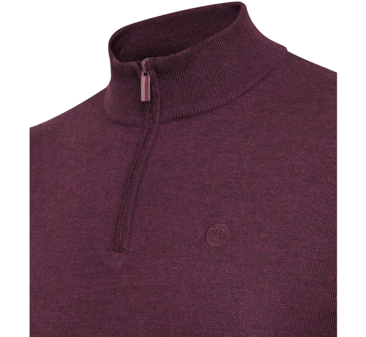 Sweter Beretta Merino Half Zip PU731 - Cordovan Spirit