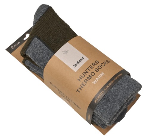 Skarpety Seeland Field Thermo (2-pack) - Pine Green Melange/Grey Melange