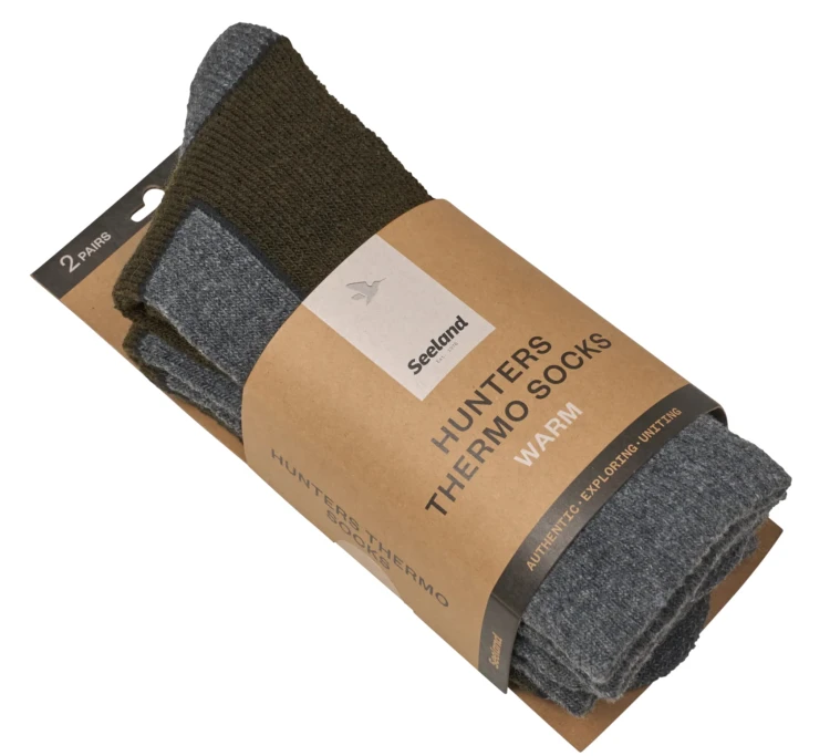 Skarpety Seeland Field Thermo (2-pack) - Pine Green Melange/Grey Melange