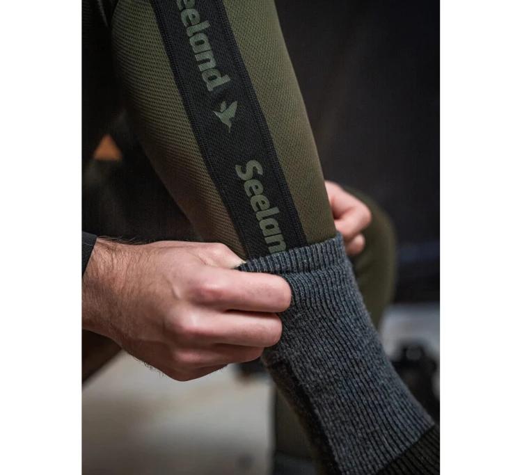 Skarpety Seeland Field Thermo (2-pack) - Pine Green Melange/Grey Melange